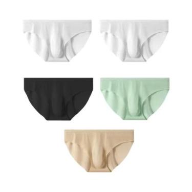 Imagem de Cuecas Masculinas De Verão Em Seda Gelada, 5 Peças, Transparentes, De 