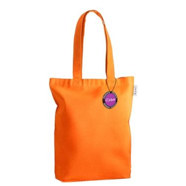 Imagem de Sacola Ecobag em Algodão 38x40cm Kosovo TopGet (Laranja)