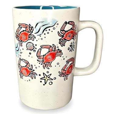 Imagem de Caneca com tema de praia azul de 500 ml para amantes de café, linda caneca de café e chá presente para mulheres e homens, lavável na máquina de lavar louça, copo de cerâmica novidade para micro-ondas