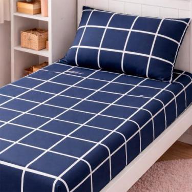 Imagem de Jogo De Lençol Cama Box Solteiro Com Elástico Essencialle - Marina Enx