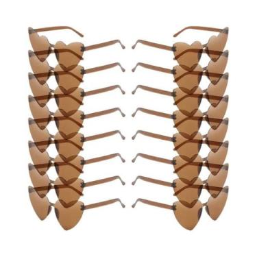 Imagem de Óculos De Sol Femininos Modernos Sem Aro Em Formato De Coração, 16-20 