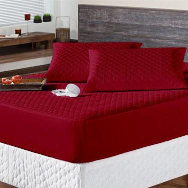 Imagem de Protetor Colchão Max Impermeável Solteiro 2 Peças - Vermelho