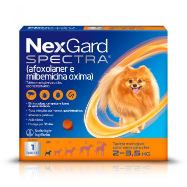 Imagem de Antipulgas e Carrapatos Spectra para Cães de 2 a 3,5 Kg NexGard