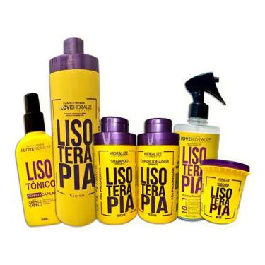 Imagem de Kit 6 Produtos Lisoterapia Progressiva Shampoo Condicionador Tônico Pr