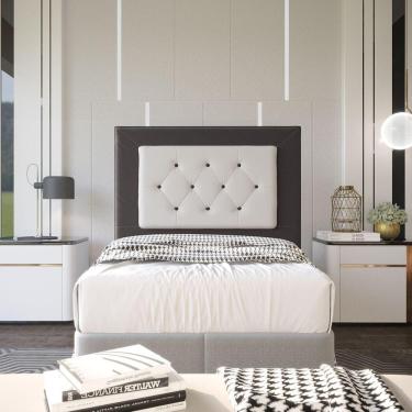 Imagem de Cabeceira Solteiro 0,90m Havana Suede Marrom