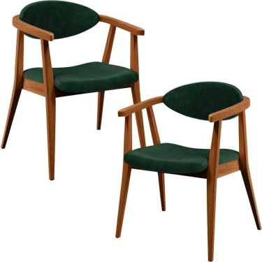 Imagem de Kit 02 Poltronas Cecília B04 Facto Verde Musgo