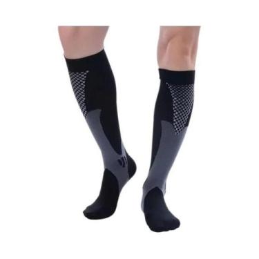 Imagem de Meias De Compressão Pretas Para Varizes, Uso Médico, Enfermagem E Espo