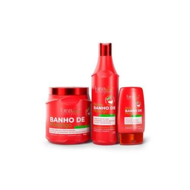 Imagem de Kit Banho de Verniz Morango Prof Brilho Extremo Forever Liss - Forever