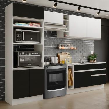 Imagem de Cozinha Jade com Armário e Balcão sem Tampo e Pia Madesa