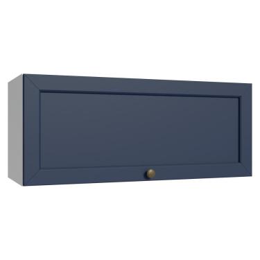 Imagem de Armário Aéreo 80 Cm 1 Porta Basculante Branco/azul Vik Madesa Branco/azul