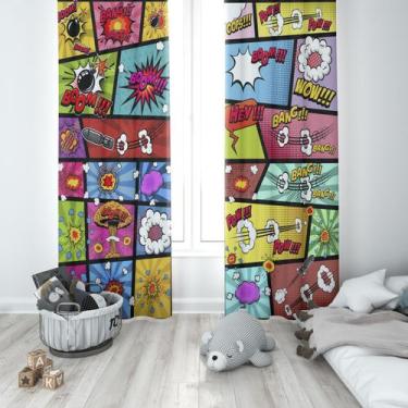 Imagem de Cortina Tecido Oxford Quarto Infantil Herois Quadros em Ação - 220x140