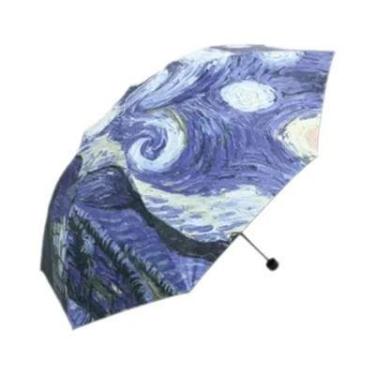 Imagem de Guarda-chuva Feminino Com Estampa De Pintura a Óleo De Van Gogh Céu Es