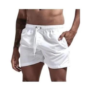 Imagem de Calções de Banho Masculinos Respiráveis e de Secagem Rápida com Bolsos