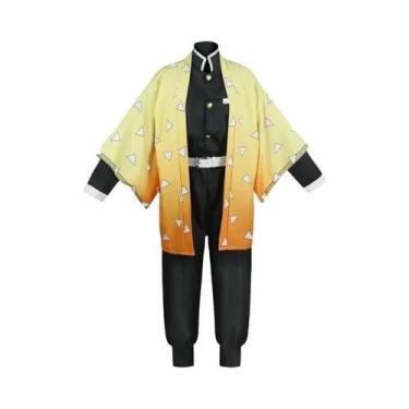 Imagem de Fantasia De Cosplay Agatsuma Zenitsu Para Mulheres E Crianças, Kimono 
