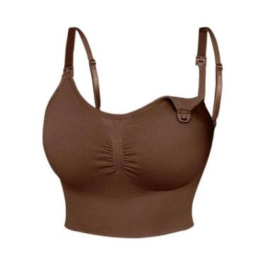 Imagem de Sutiã De Amamentação Sem Fio Nude Para Mulheres, Confortável, Com Almo