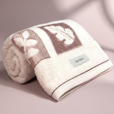 Imagem de Toalha de Banho Karsten Quebec 100% Algodão Barra em Jacquard Grossa M