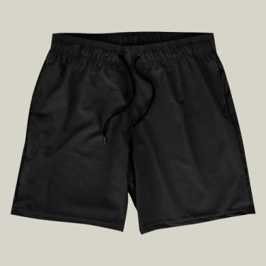Imagem de Shorts Praia Masculino Elastano Premium WSS Basic, Preto, M, Masculino
