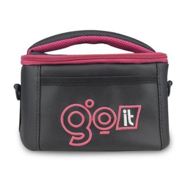 Imagem de Bolsa Térmica Fitness Compacta Preto Rosa Marmita Bebidas - GO IT SMAR