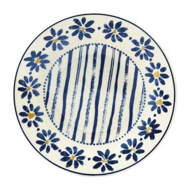 Imagem de Prato Fundo De Cerâmica 21,5cm Donna Margaridas Biona