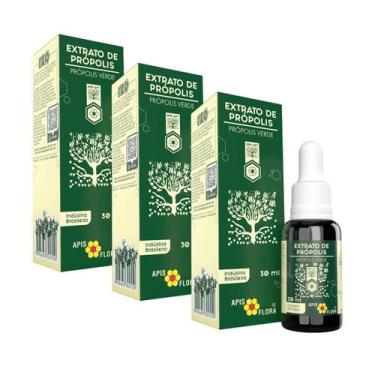 Imagem de Extrato de Própolis Verde 30ml Apis Flora - Kit 3 unidades