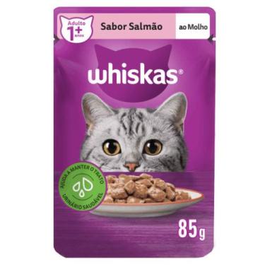 Imagem de Sachê Whiskas Ração Úmida Gatos Adultos Carne Frango Salmão Filhotes 8