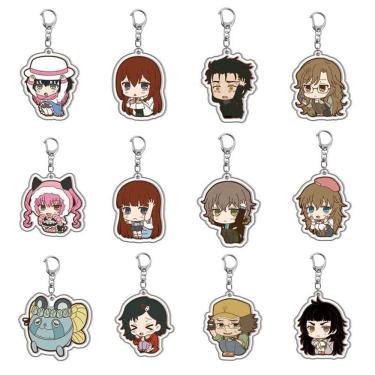 Imagem de Chaveiro de acrílico, chaveiro Steins; Gate Chibi Characters