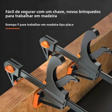 Imagem de Grampos De Barra De 12 Polegadas Com Aperto Rápido Para Marcenaria, Gr