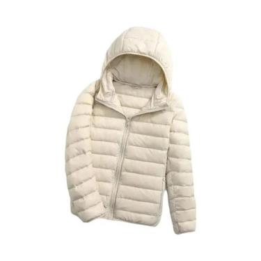 Imagem de Jaqueta Puffer Feminina plus Size Com Capuz, Leve E Quente, Casaco Cur