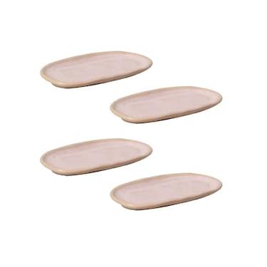 Imagem de Conjunto de Travessas Ovais Rasas Porto Brasil Orgânico Litchi 16,5x8cm - 4 Peças