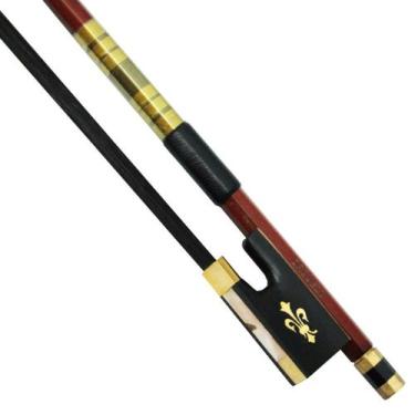 Imagem de Arco para violino 4/4 flor de lis gold crina preta - ORQUEZZ