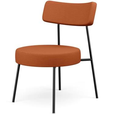 Imagem de Poltrona Decorativa Londres L02 Tecido Terracota Laranja Lyam Decor