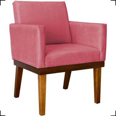 Imagem de Poltrona Decorativa Divine Para Sala Recepção Consultório Escritório Suede Clique & Decore