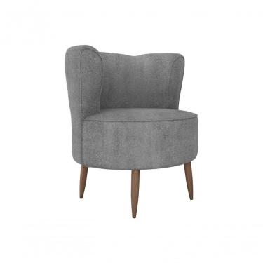 Imagem de Poltrona Decorativa Savana 1 Lugar Boucle Cinza Matrix