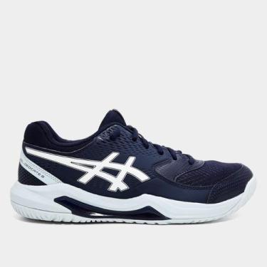 Imagem de Tênis Asics Gel-Dedicate 8 Feminino, Azul, Bege, 34