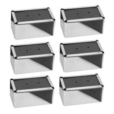 Imagem de Kit 6 Porta Papel Guardanapo Em Aço Inox Papel 14x16 Deitad - Higipack