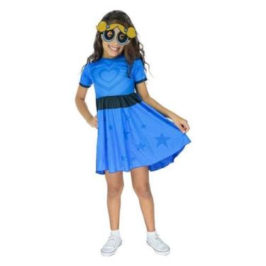 Imagem de Fantasia Super Poderosas Carnaval Lindinha Infantil Com Máscara - Fant