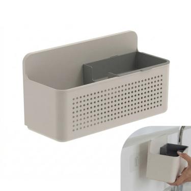 Imagem de Organizador de Parede Para Lavanderia Tanque Flow Bege Suporte Adesivo - OTW100BGF Ou