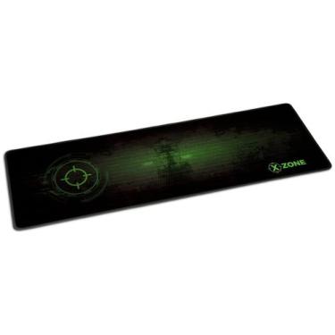Imagem de Mousepad Gamer 1 metro Xzone Preto GMP-02, Preto e Verde, 90x30cm