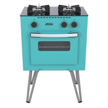 Imagem de Fogao 2 Bocas Venax Mini Cook Verde Gas Glp