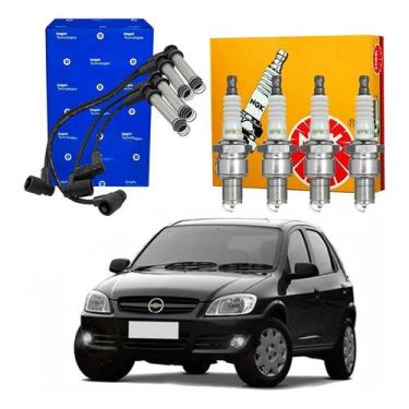 Imagem de Kit Vela Cabo Ngk Celta 1.4 Flex 2006 A 2012 - Axios