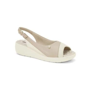 Imagem de Sandalia Comfort Flex Bege Feminina 24-86304 Original-Feminino