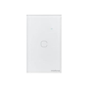 Imagem de Interruptor Smart Wi-Fi Touch EWS 1001 Controle Remoto Via Aplicativo Izy Branco Intelbras