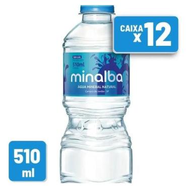 Imagem de Água Mineral Minalba Sem Gás Pet 510ml Fardo C/ 12 Un