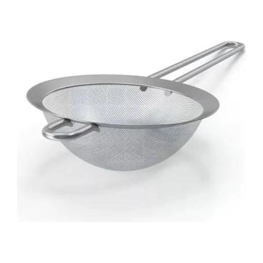 Imagem de Kit 4 Peneira De Cozinha Coar Inox 18cm - SQ Só Qualidade
