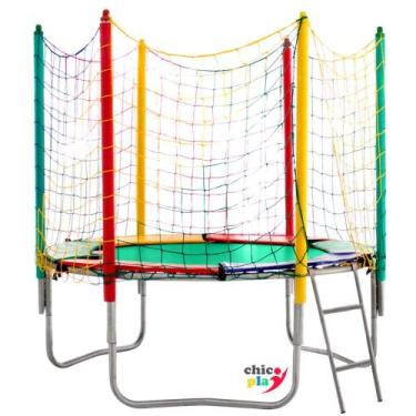 Imagem de Cama Elástica 1,83M ChicoPlay Lona Verde Nacional Sem Emenda