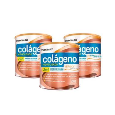 Imagem de Kit 3 Colágeno Hidrolisado 2 em 1 Verisol - 250 Gramas - Maxinutri