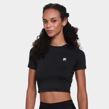 Imagem de Top Fila Essential Feminino, Preto, Branco, P