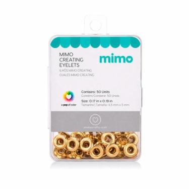 Imagem de Ilhós Mimo Creating - Redondo - Dourado - 5 mm - 50 Unids