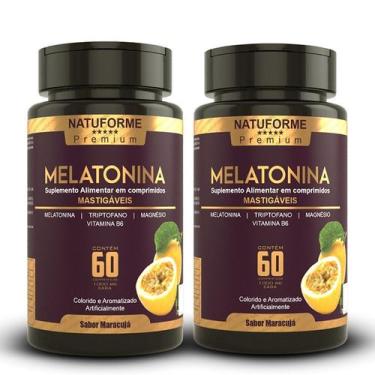 Imagem de Kit 2 Melatonina mastigável - Sabor Maracujá - Linha Premium - 60 Comp
