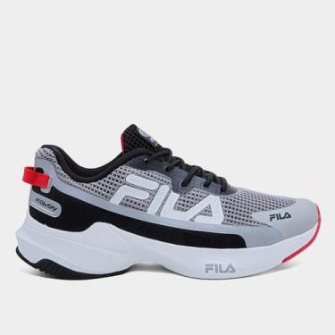 Imagem de Tênis Fila Recovery Masculino, Chumbo, Preto, 41